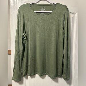 Nine West Soft Spun Green Long Sleeve Top XL Women’s